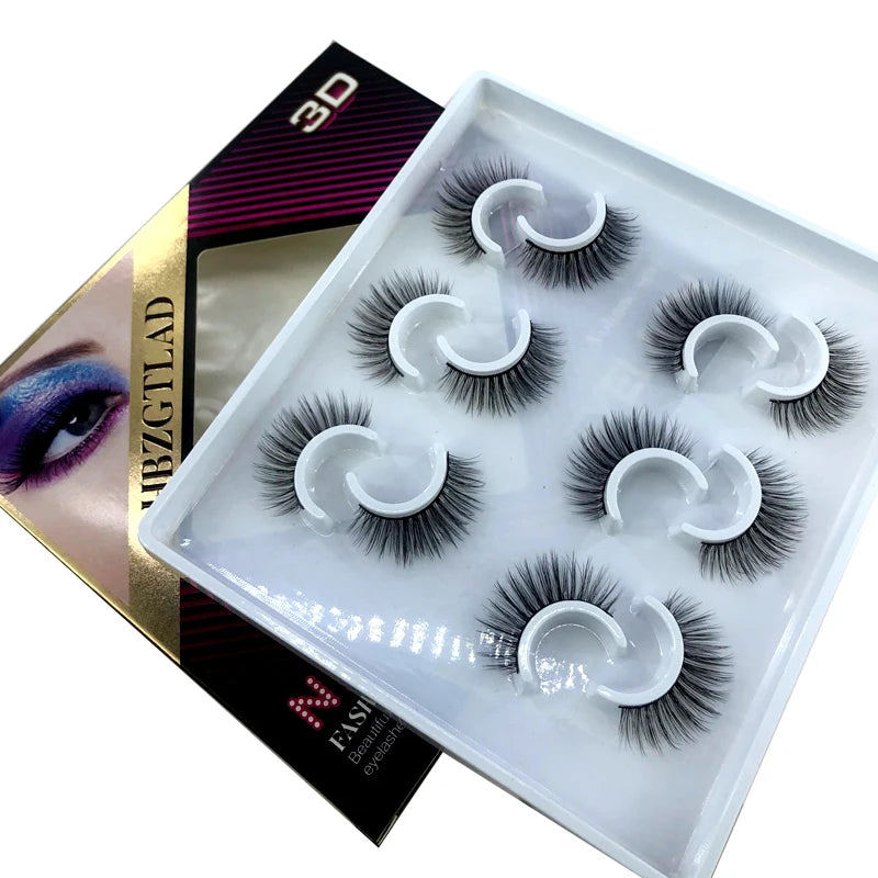 6 Pairs 10-25mm Mink Eyelashes Mink Lashes