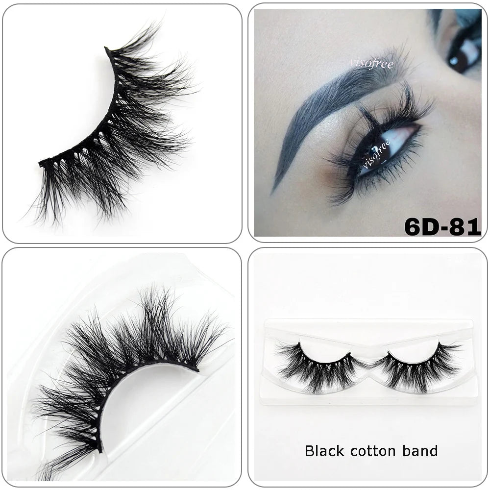 Mink Eyelashes Clear Band Eye Lashes Crisscross Transparent