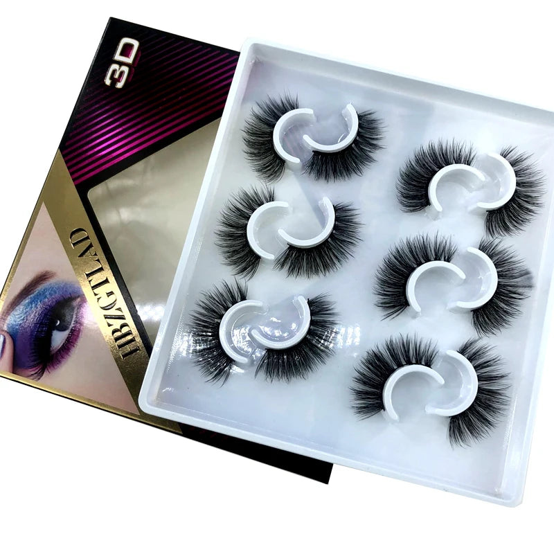 6 Pairs 10-25mm Mink Eyelashes Mink Lashes