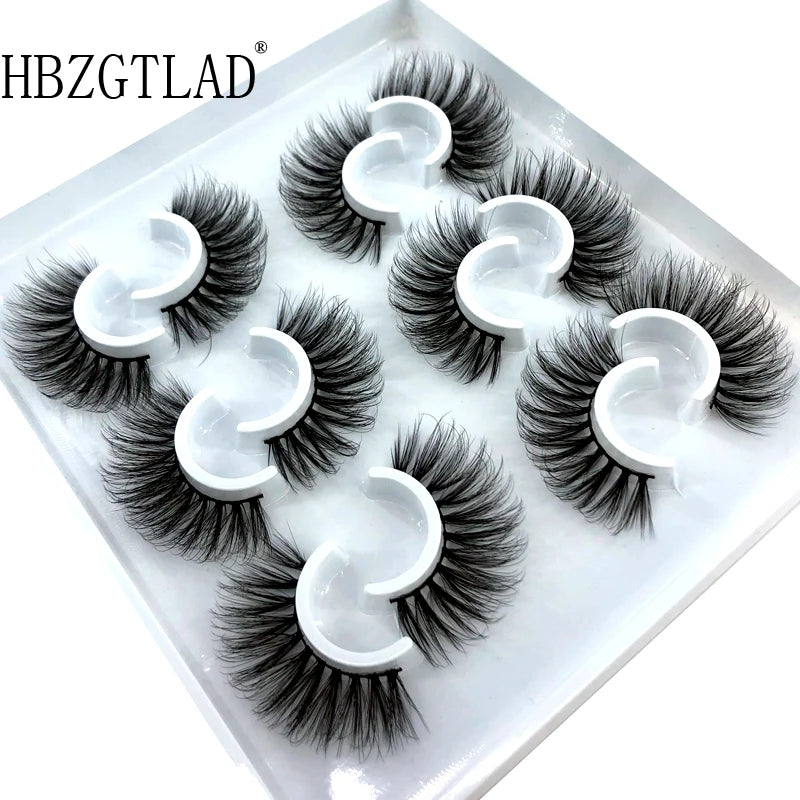 6 Pairs 10-25mm Mink Eyelashes Mink Lashes