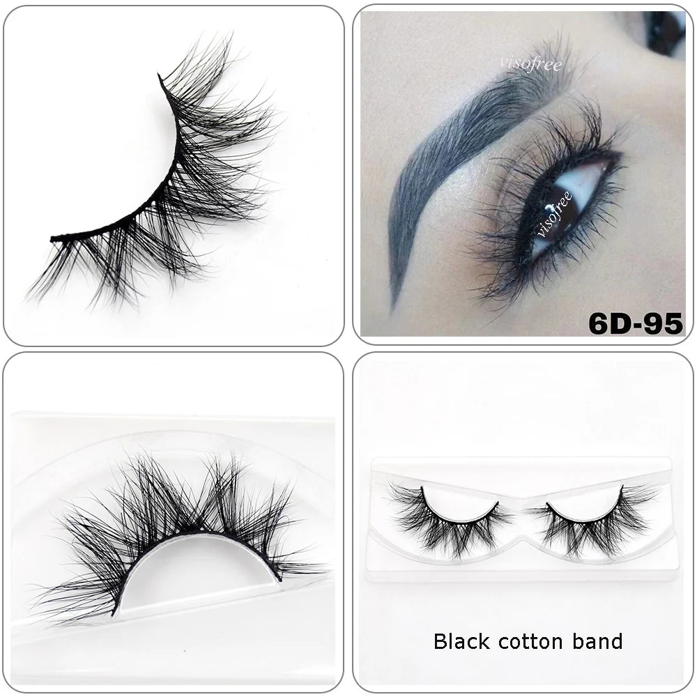 Mink Eyelashes Clear Band Eye Lashes Crisscross Transparent