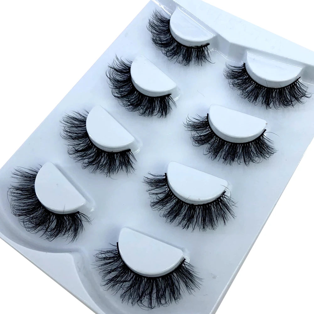 4 Pairs 3d Mink Lashes Eyelash Extension