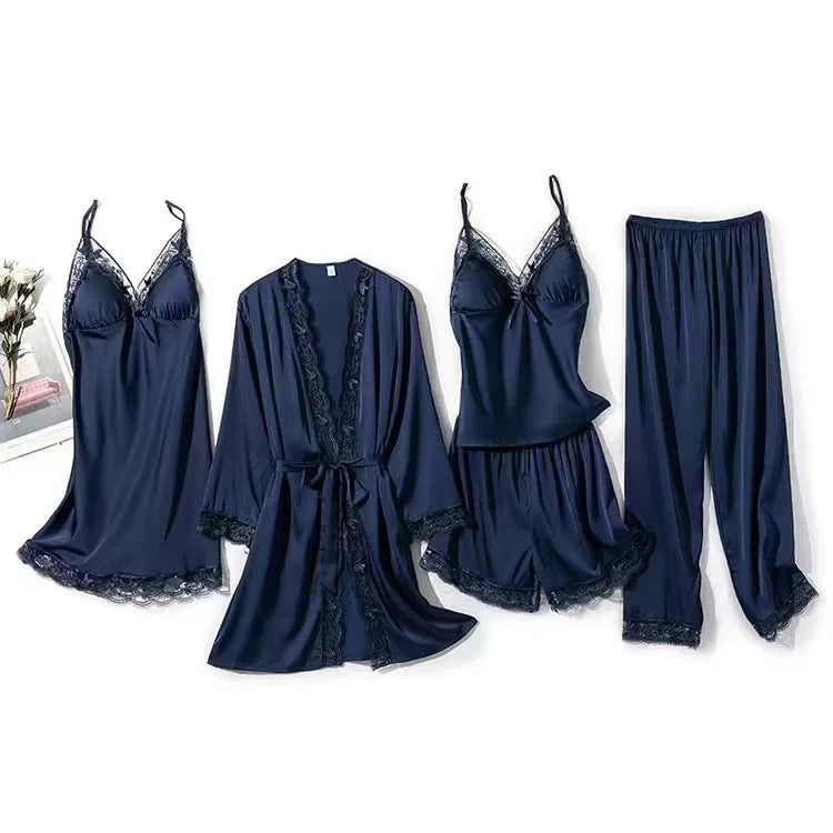 5PCS Satin Lace Sleepwear