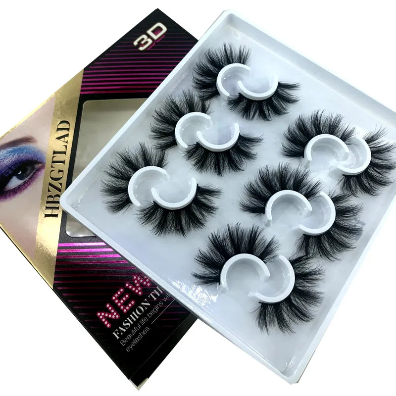 6 Pairs 10-25mm Mink Eyelashes Mink Lashes