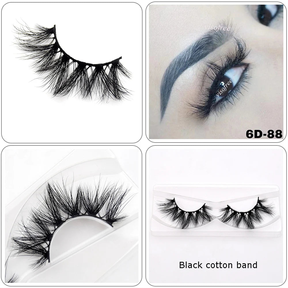 Mink Eyelashes Clear Band Eye Lashes Crisscross Transparent