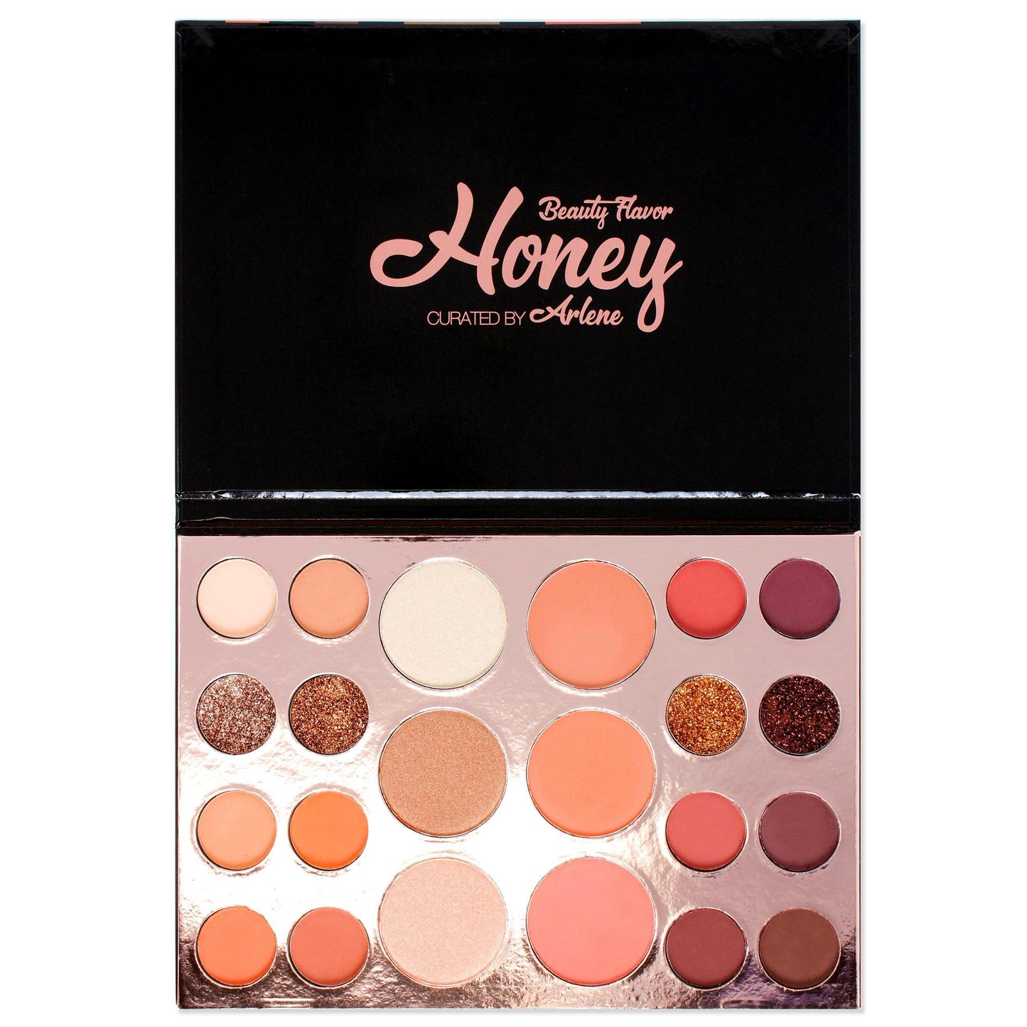 Alice+Jane Neutral Eyeshadow+Highlighter+Blusher Palette Honey Beauty Flavor