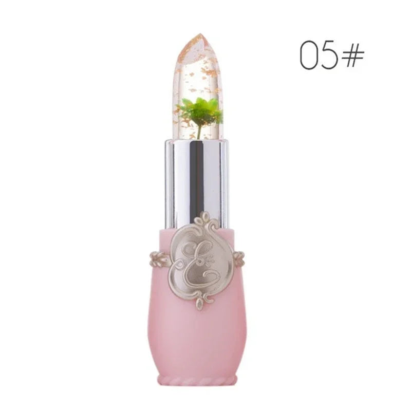 Moisturizer Jelly Flower Lip Gloss Lipstick Temperature Color