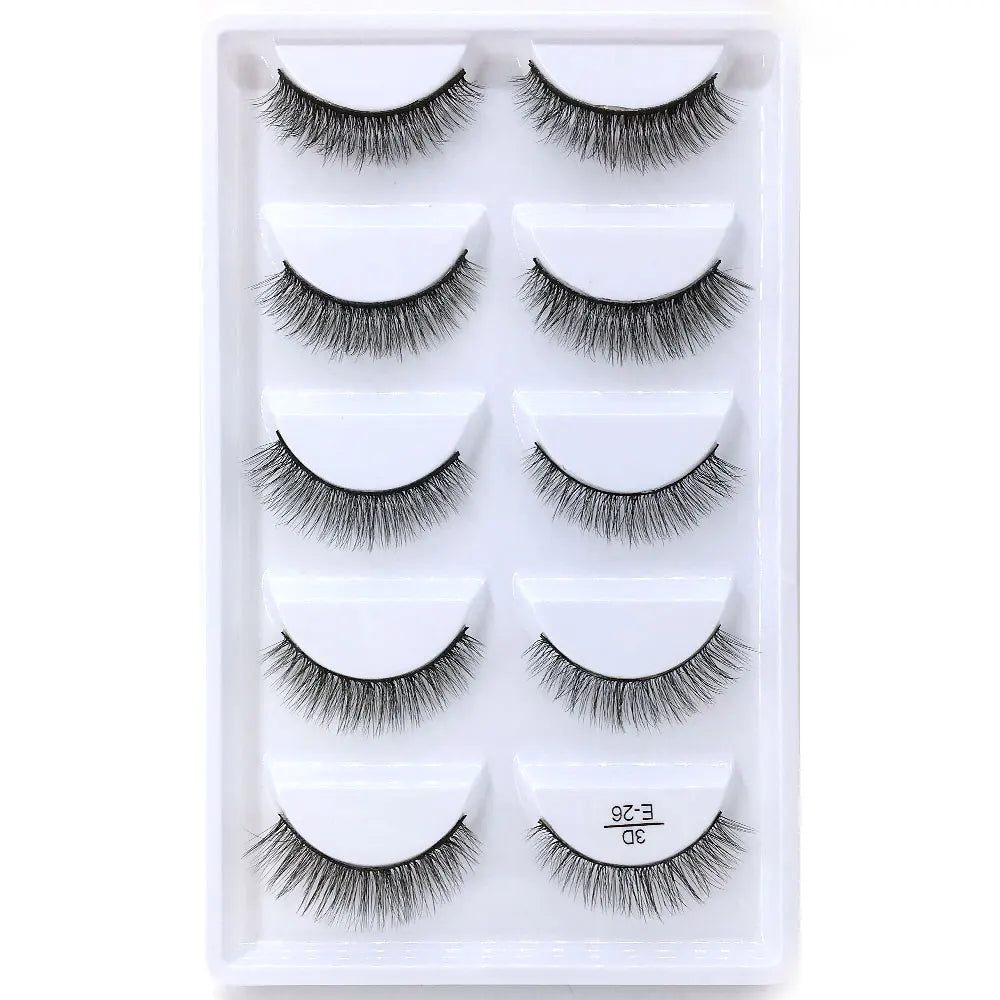 5Pairs 3D Eyelashes Natural Long