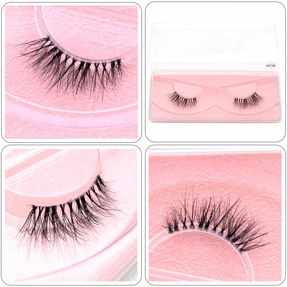 Mink Eyelashes Clear Band Eye Lashes Crisscross Transparent