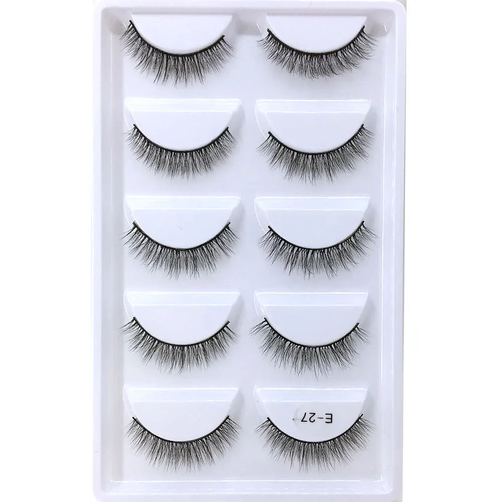 5Pairs 3D Eyelashes Natural Long