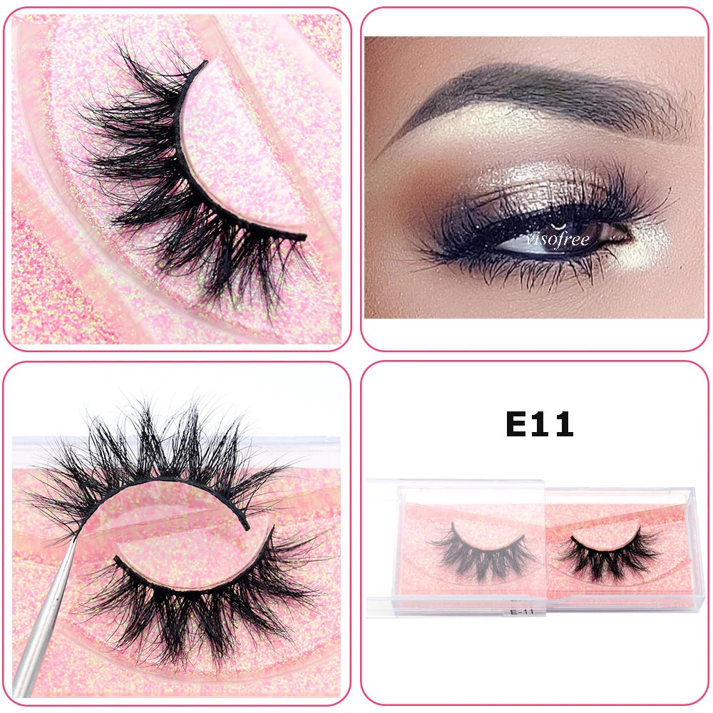 Mink Eyelashes Clear Band Eye Lashes Crisscross Transparent