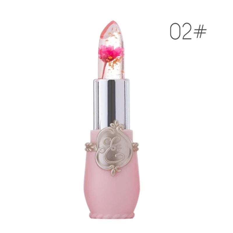 Moisturizer Jelly Flower Lip Gloss Lipstick Temperature Color