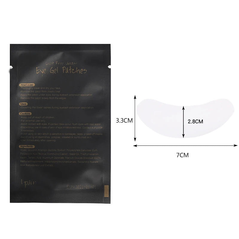 50 Pairs Eyelash Extension Patch Hydrogel Eye Pad Under