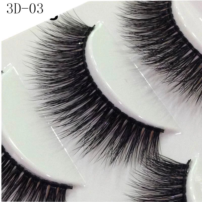 5Pairs 3D Eyelashes Natural Long