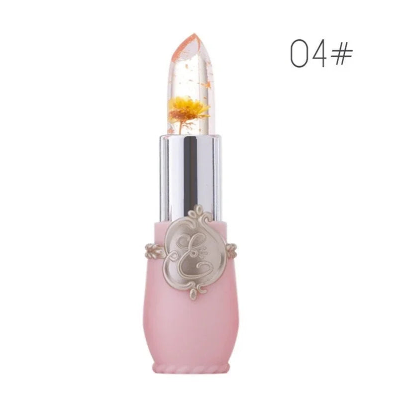 Moisturizer Jelly Flower Lip Gloss Lipstick Temperature Color