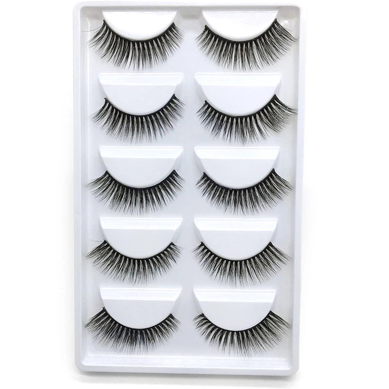 5Pairs 3D Eyelashes Natural Long