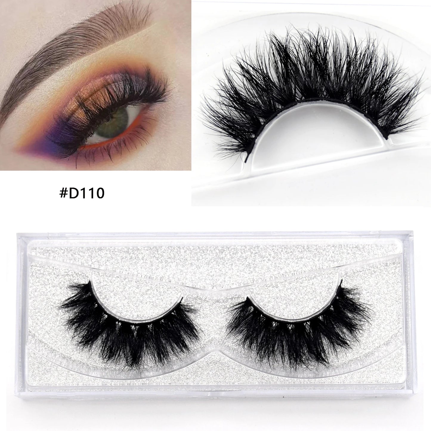 Mink Eyelashes Clear Band Eye Lashes Crisscross Transparent