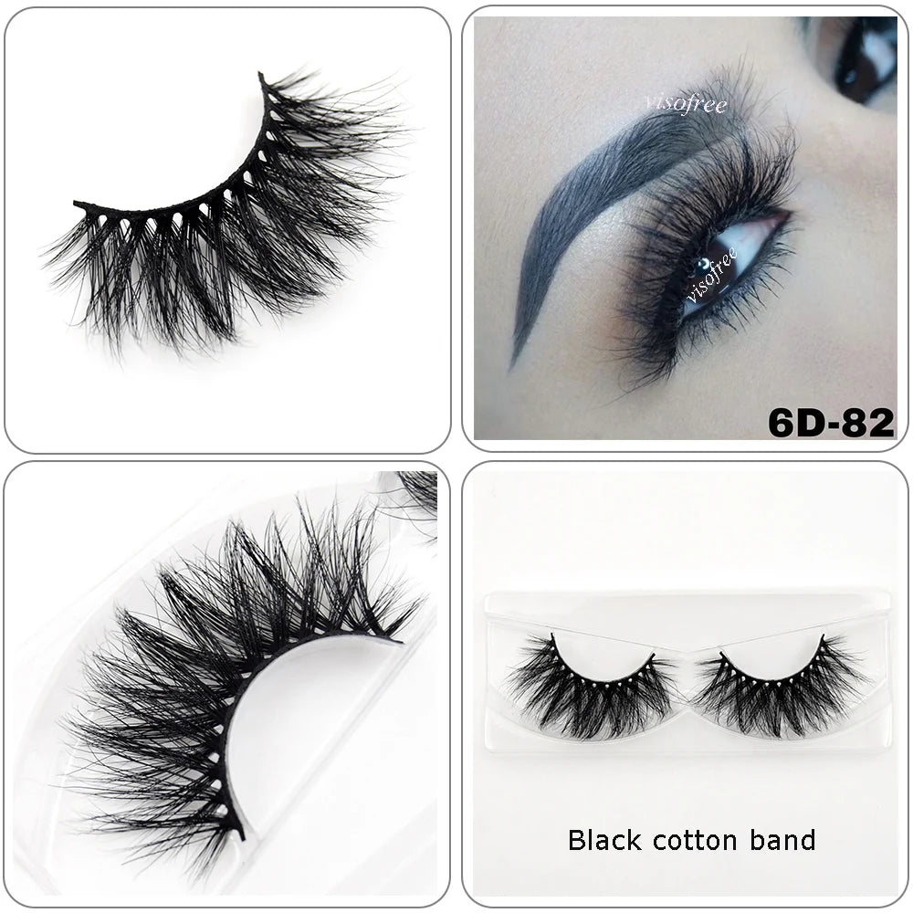 Mink Eyelashes Clear Band Eye Lashes Crisscross Transparent