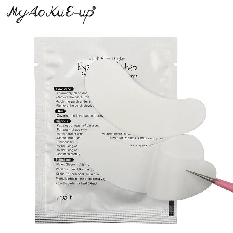 50 Pairs Eyelash Extension Patch Hydrogel Eye Pad Under