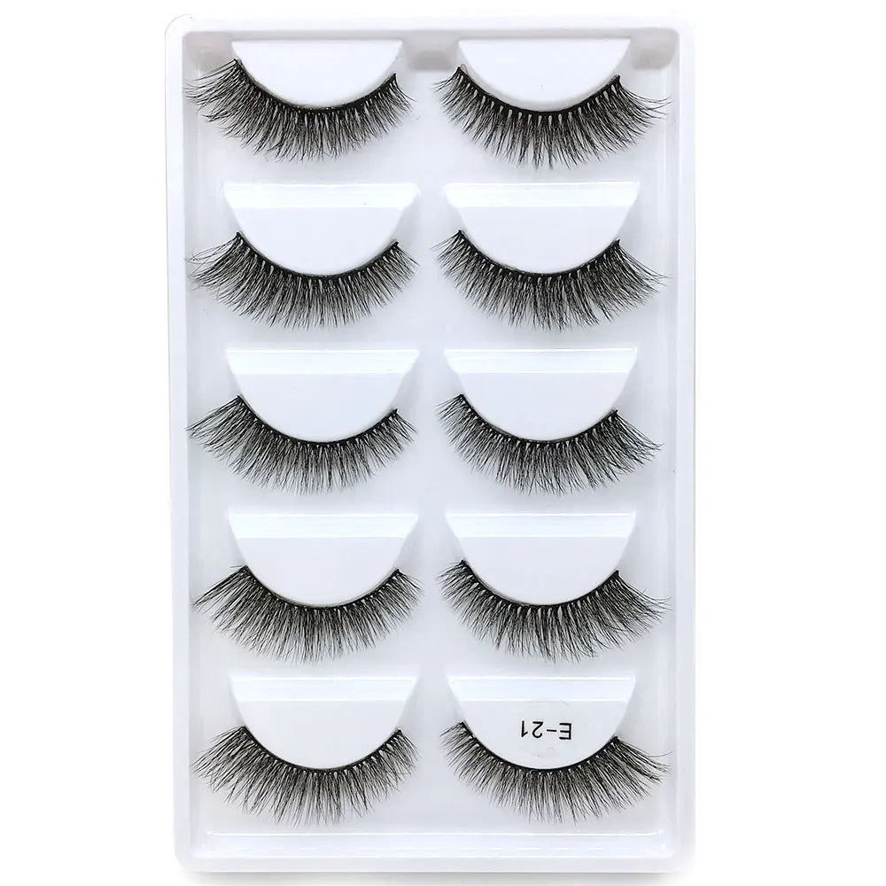 5Pairs 3D Eyelashes Natural Long