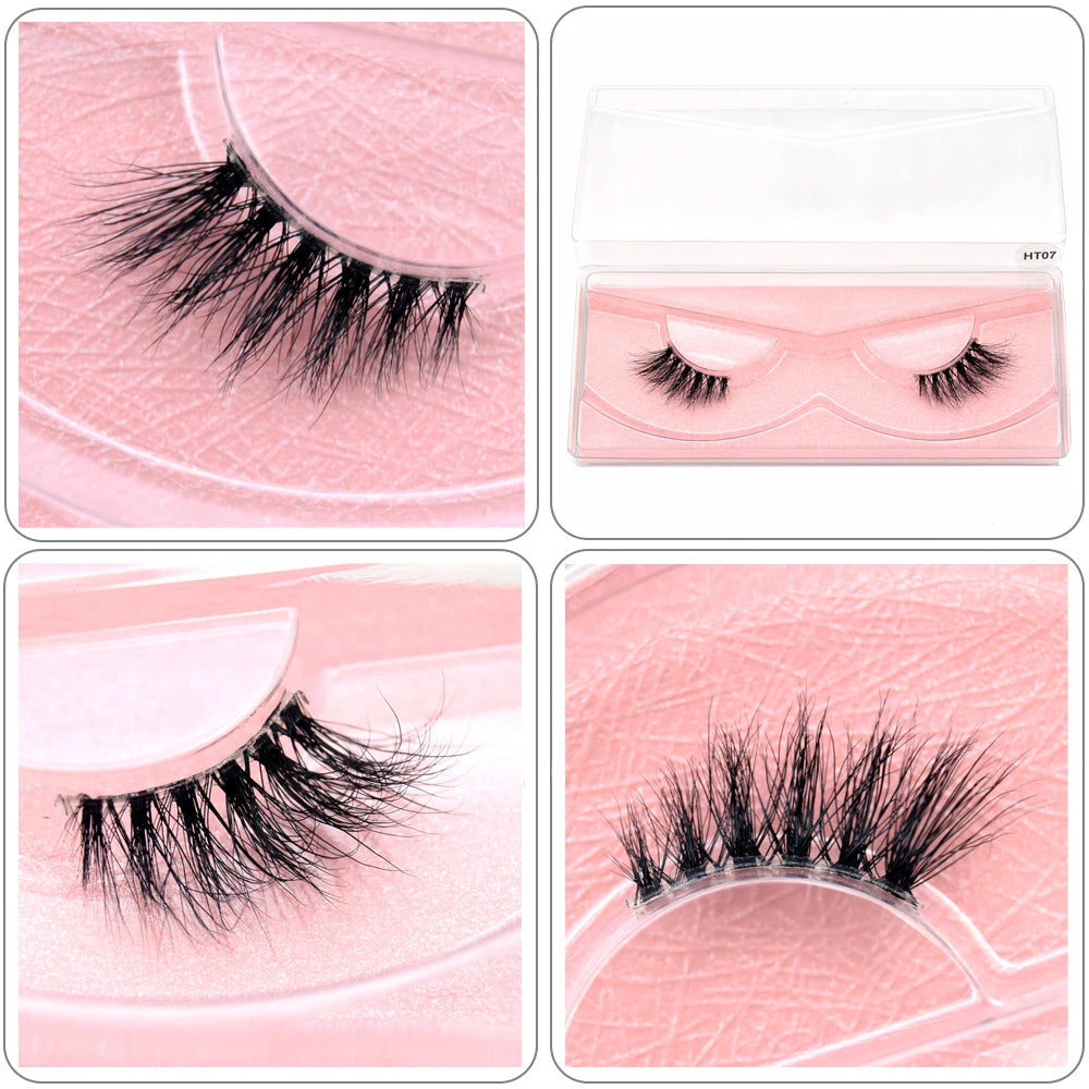 Mink Eyelashes Clear Band Eye Lashes Crisscross Transparent