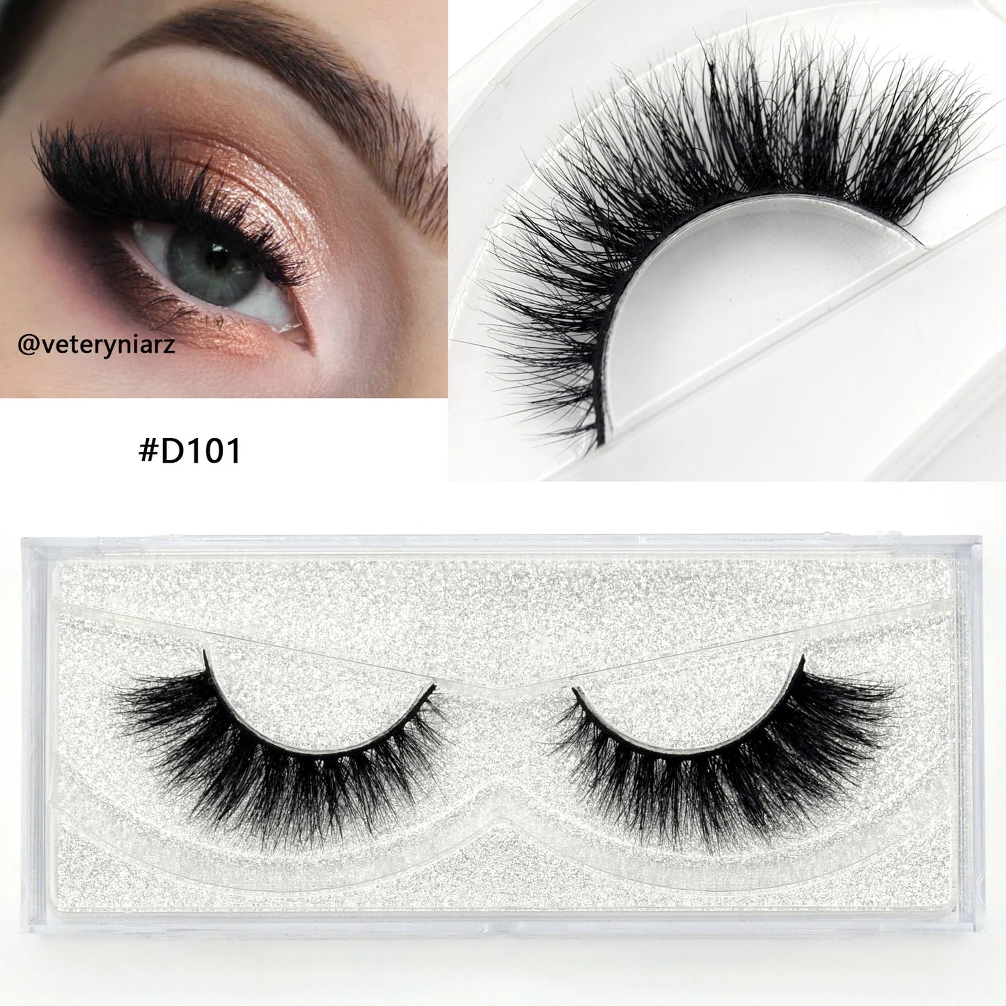 Mink Eyelashes Clear Band Eye Lashes Crisscross Transparent