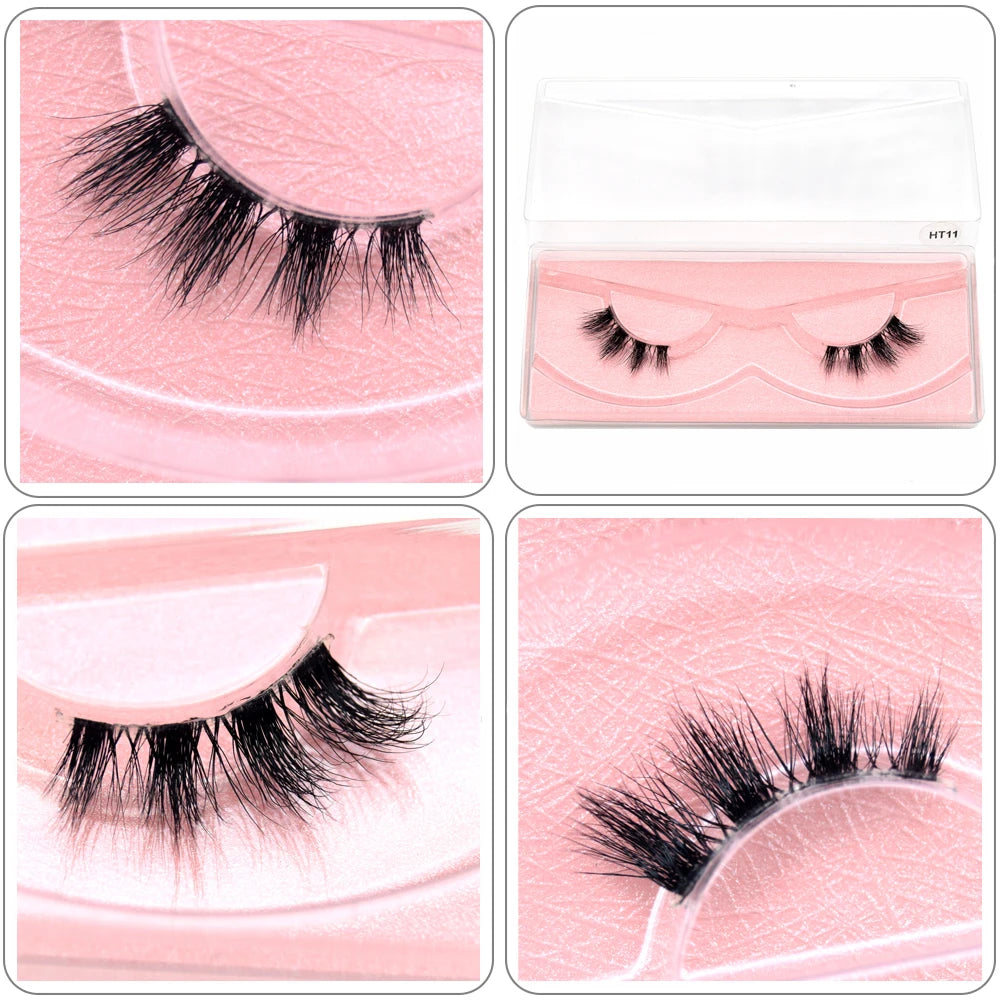 Mink Eyelashes Clear Band Eye Lashes Crisscross Transparent