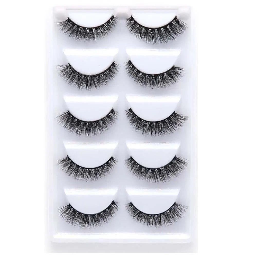 5Pairs 3D Eyelashes Natural Long