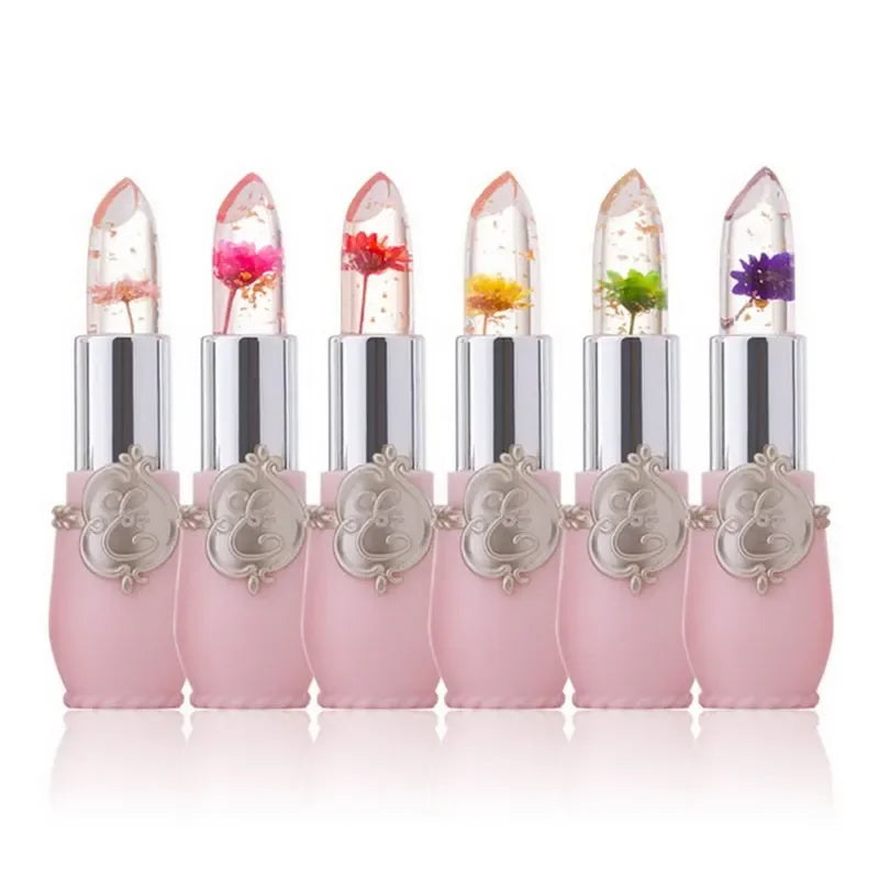 Moisturizer Jelly Flower Lip Gloss Lipstick Temperature Color