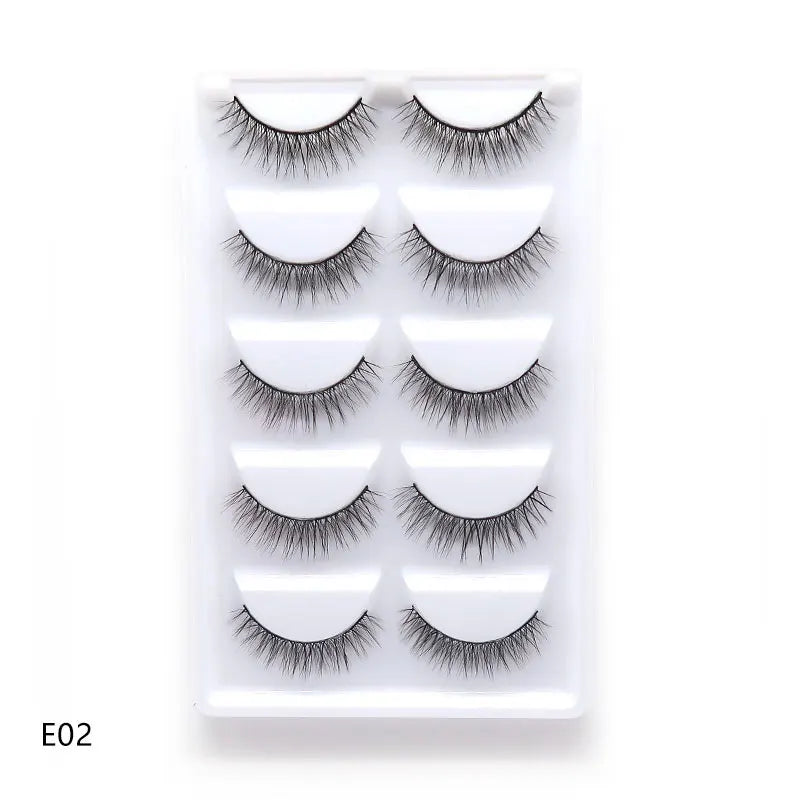 5Pairs 3D Eyelashes Natural Long