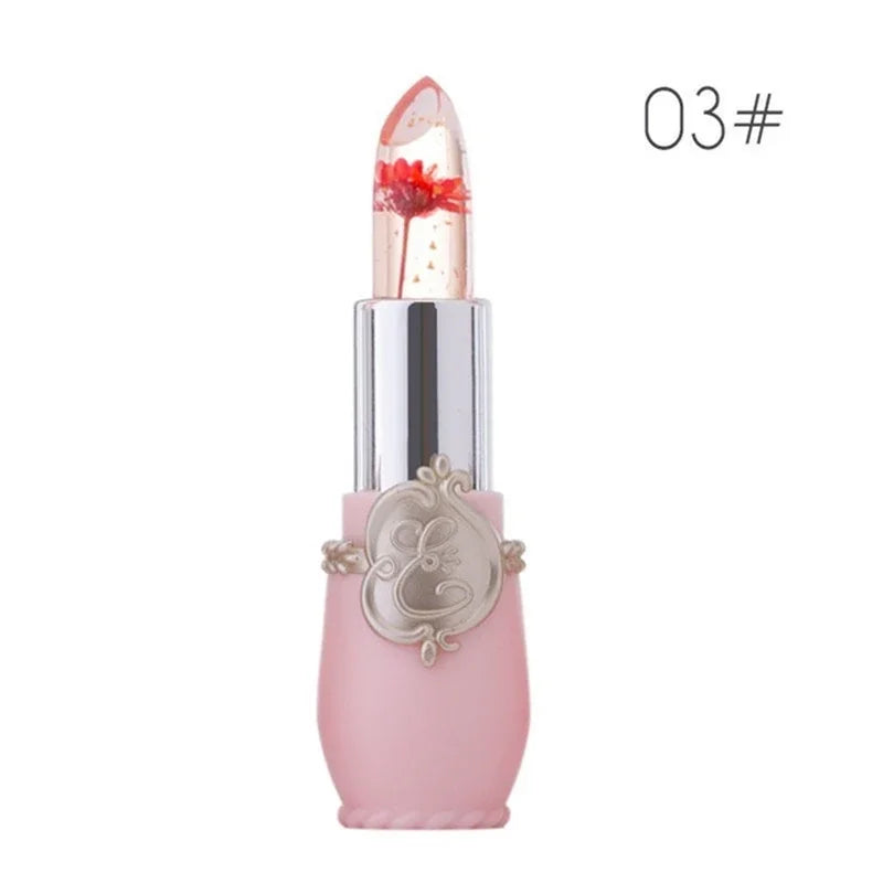 Moisturizer Jelly Flower Lip Gloss Lipstick Temperature Color