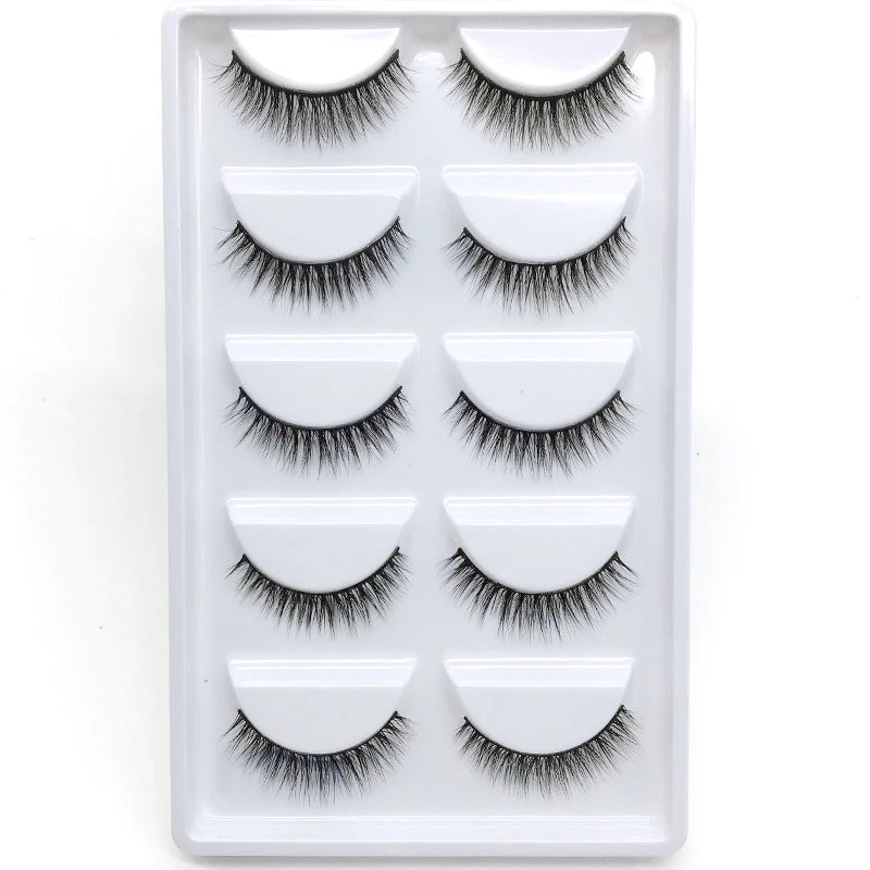 5Pairs 3D Eyelashes Natural Long