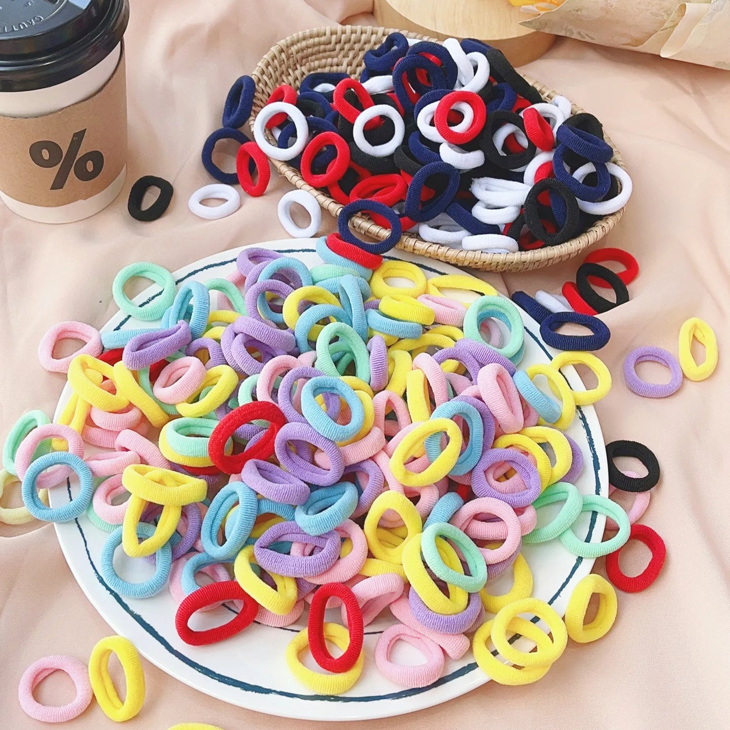 20/50pcs Elastic Sweets Scrunchie Rubber Band