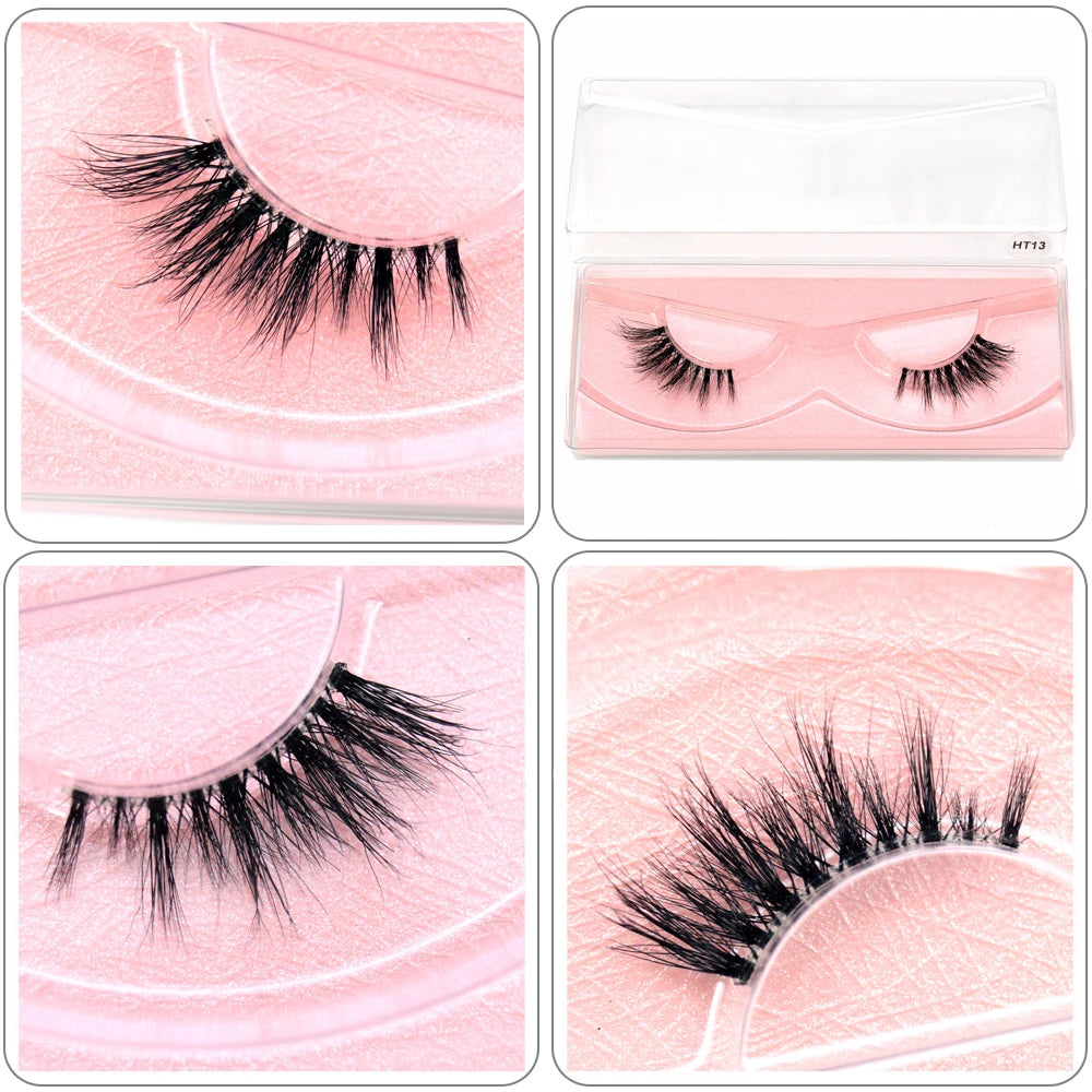 Mink Eyelashes Clear Band Eye Lashes Crisscross Transparent