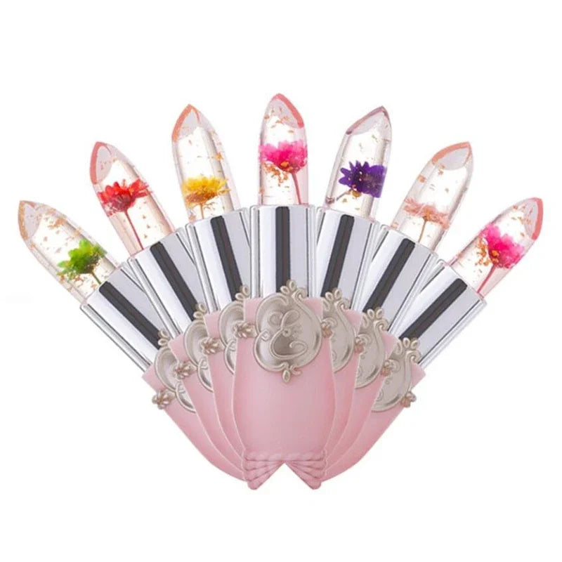 Moisturizer Jelly Flower Lip Gloss Lipstick Temperature Color