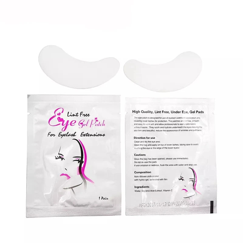 50 Pairs Eyelash Extension Patch Hydrogel Eye Pad Under