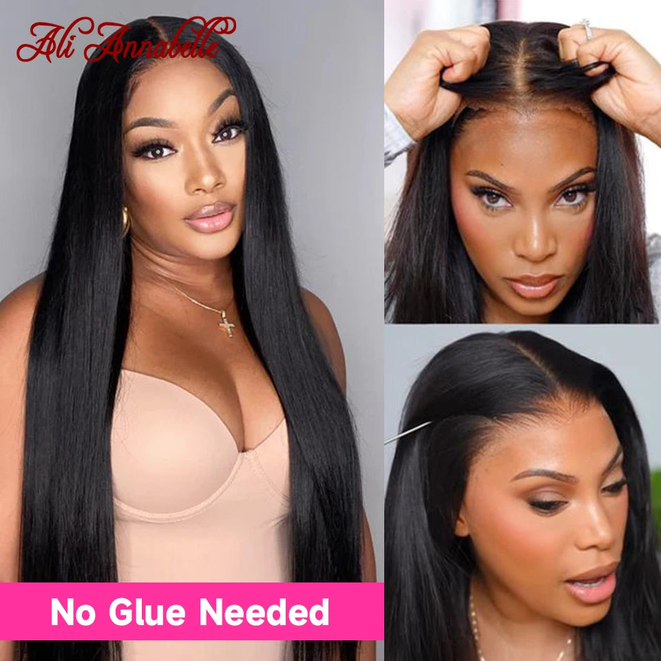 Glueless Wigs Human Hair 6x5 Pre Cut Lace  Pre Bleached Knots Wear and Go Wig